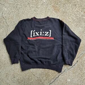 Vtg 90s IXI:Z IXIZ Cities Logo Graphic Crewneck Sweatshirt Small Fit Japan Made